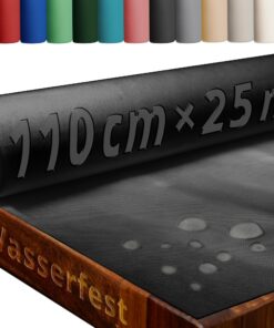 Tischdeckenrolle Vliesstoff Schwarz 1x25m Abwaschbar Wasserabweisend