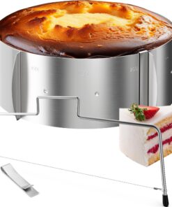 4smile Tortenschneider + Verstellbare Tortenringe hoch 8,5 cm - Functional Backset für die Torten-Zubereitung - 2-stündi