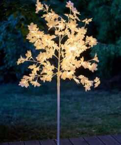 Northpoint LED Baum 120 weiße Blüten Warmweißes Licht 150m Höhe Timer Integriert Netzkabel inklusive Dekoration