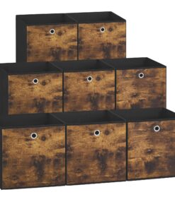 SONGMICS AufbewahrungsboxVintagebraun- Schwarz RFB833B01 für Schlafzimmer und Wohnzimmer