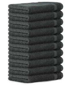 10er Set Gästehandtücher 30 × 50 cm – 100% Baumwolle, 600 g/m², Anthrazit