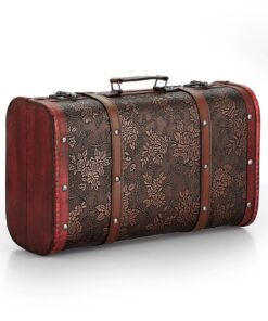 SUMTree Vintage Holzkoffer ideal für Schnitzeljagd und Hochzeiten als Dekorative Schmuckbox 37,5x13,5x23 cm