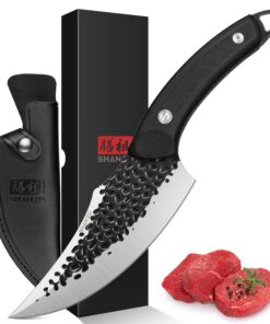 Kochmesser Shan Zu 15cm Schwarz für Outdoor-Grill-Sommerurlaub
