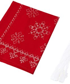 Vervaco Festliches Rot Stickdecken Set Erwachsene Kreativ DIY Stickläufer 30 x 105 cm Weihnachten