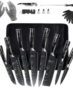 FULLHI Japanisches Messer Set, 14pcs für professionelle Küchenassistenten bei Kochveranstaltungen | FULLHI Mehrfarbige