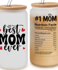 Valentinsgeschenke für Mama – Best Mom Ever 473 ml Milchglas-Tasse – ideal zum Muttertag- und Geburtstagsgeschenk für Mu