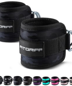 Fitgriff® Ankle Straps V1 (gepolstert) - für Fitness Training am Kabelzug - An dismal Preis (2 Stück)