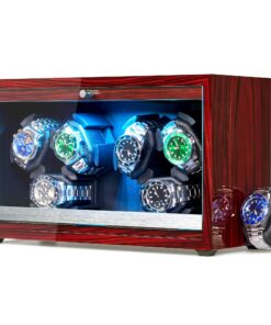 ANWBROAD Uhrenbeweger JWW003Y - LED, leisem Motor, 4 Drehmodi für Uhrenrotator - Geschenkidee - USB-Kabel