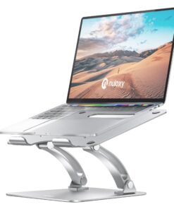 NULAXY Höhenverstellbarer Laptop Ständer Silber - Kompatibel mit 10-17" Notebooks, Optimale Belüftung und Verstärktes De