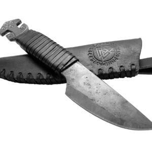 Toferner Knife Thor Handgeschmiedetes Federstahl Messer - Scharfe Klinge & Eigne Ledertasche - Kunst- & Kulturliebhaber