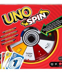 UNO Mattel Spin Kartenspiel aktivieren für die ganze Familie JGR00 | UNO Mattel Spin Kartenspiel für Kinder und Erwachs