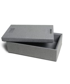 CLIMAPOR Thermobox klein grau 2cm Wandstärke 16,5 Liter Volumen Transportbox