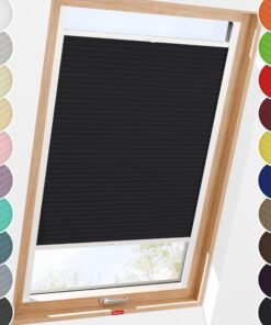 Schuette® Dachfenster Plissee mit Bohren zum Anschrauben Thermo Kollektion Dark Night Suprafix Faltrollo 100-109 x 120-1