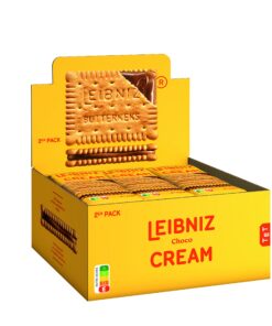 LEIBNIZ Choco Butterkekse, knusprige 2er Pack-Aufsteller für Schokoladenliebhaber im Büro (18 x 38 g) LEIBNIZ Choco Bu