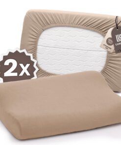 Kissenbezug für Gesundheitskissen Atmungsaktiv Hautfreundlich 2er Pack 30-45 x 50-65 cm Sand