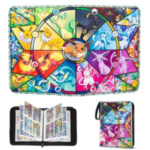 Sammelalbum für Pokemon Karten 50 Seiten +400 Karten Kapazität, Wasserdicht & Tragbar Geschenk für Kinder (YB4)