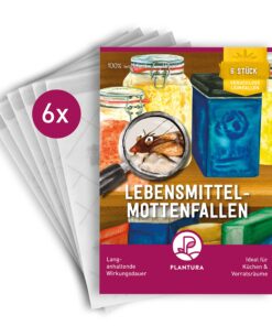 Plantura Geruchsfreie Mottenfallen, Pheromonbasiert, 6 Stück für die Kleidungsruhe