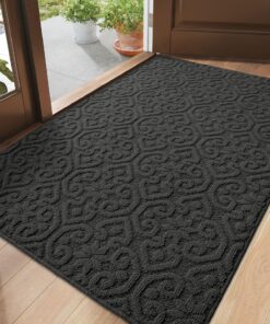 DEXI Rutschfeste Fußmatte, Eingangsmatte für Haustür, Willkommens-Eingangsmatte saugfähig und waschbar, 91,4 x 152,4 cm
