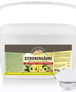 GOLDEN PEANUT Zitronensäure Pulver rein reinigen 10 kg Lebensmittelqualität | GOLDEN PEANUT rein Zitronensäure Pulver e