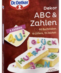Dr. Oetker Dekor ABC & Zahlen Voor Kinderzimmer Dekoration 1er Packung (1 x 58 g)