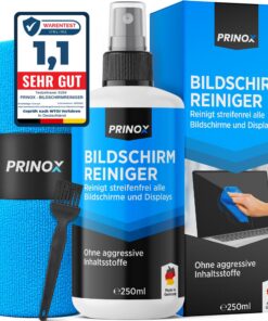 PRINOX Display Reiniger Set - Handy, Laptop und TV für Fettflecken und Fingerabdrücke 250ml