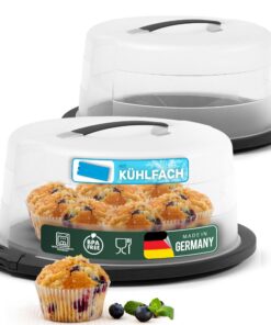 Novaliv Küchentransportbox mit Kühlfach und Muffin-Behälter Aufbewahrung Küchentorte Kühlfach