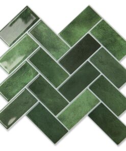 Art3d Selbstklebende WandfliesenGrün-Dickere Wasserdichte Küche-Bad Upgrade