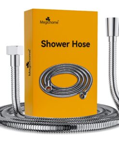 Magichome Duschschlauch 1,5m aus Edelstahl | Chrom-Silber für Duschen in der Badewanne und Duschen unter der Dchebeule m