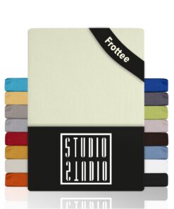 STUDIOBasic Weiches Frottee-Spannbettlaken 180x200cm – Bügelfrei & Öko-Tex Zertifiziert – für Matschienen 15–25cm