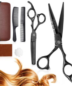 Purple Dragon Haarschere Set für Männer und Frauen 6 Zoll Schwarz/barber set | Purple Dragon Haarschere 6 Zoll für Fami