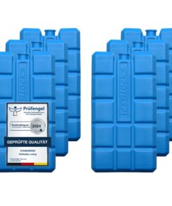 VonBueren Kühlakkus 12h Lange Kühlung für Kühltasche | ca. 200 g je Kühlakku | ca. 8,1 x 15,2 x 2,2 cm | perfekt für Küh