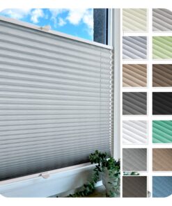 Rollmayer Plissee nach Maß für Sichtschutz und Sonnenschutz - Bohrplissee 14 Farben 3 Profilfarben Hohe 150-240 cm Breit