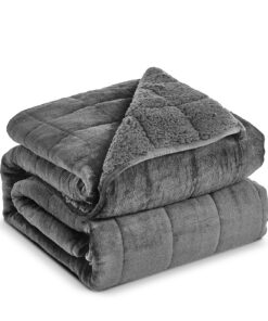 Sherpa-Fleece-Gewichtsdecke für Erwachsene, 6,8 kg, doppelseitig, weiche Plüschdecke für Couch, Bett, Sofa, ideal zum Sc