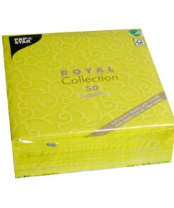 Papstar #84882 - ROYAL Collection - 50 Limonengrün Falz servietten für Casali zu Hause
