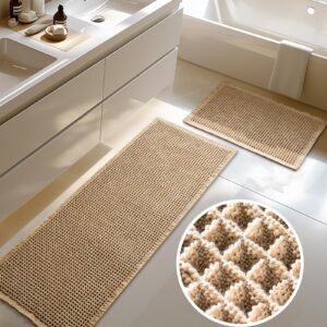 Großer Badteppich Set Boho Badezimmermatte, rutschfeste Duschvorleger Wohnzimmer Schlafzimmer Badezimmer, Bad Deko 51 x