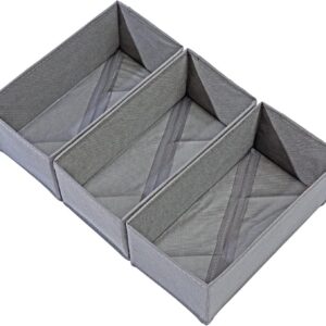 DIRXVMC Pack of 3 Schuhschachtelfass Foldable Truhen für Strümpfe, Kleidungsorter System für Truhen, Schleifen und Schal