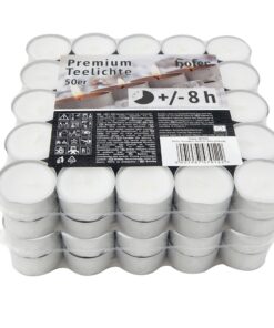 Hofer Teelichte Kerze Metallhülsen 8h Brenndauer Tropffrei Packung 100 Stück