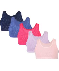 TupTam Mädchen Bustier mit Breiten Trägern - Perfect fürParty- und Strandlook - 5er Pack