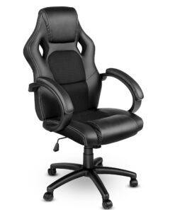 TRESKO Racing Chefstuhl für Büro und Home Office mit 14 Farben, gepolsterte Armlehnen und SGS Prüfung