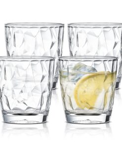 Goldmeet 4 Pack Transparente Kunststoff-Wassergläser, Spülmaschinenfest, Unzerbrechlich - Für die ganze Familie im Hausp