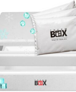 THERMBOX Kühlbox mit 3 Kühlakkus 25,8L für Outdoor-aktiv Eignung Temperaturkontrolle 49x30x17cm Wiederverwendbar