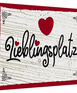 Holzschild LieblingsplatzVintage DesignDekoration für Zuhause20 cm x 30 cm