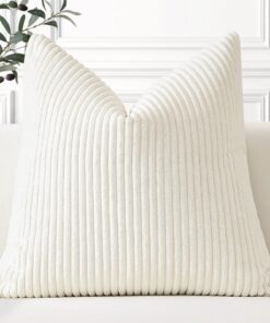 Artscope Beige Dekokissenbezug 50x50 cm für Wohnzimmer und Schlafzimmer mit Cord Detail und Sofakissen
