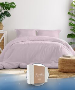 Samthus Bettwäsche 155x220 Baumwolle Satin - Himmlisch weicher Schlaf - Oeko-Tex Made In Green - Duvet Cover & Kissenbez
