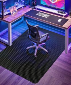 Vicwe Bodenschutzmatte Bürostuhl Schwarz, rutschfest und einfach zu reinigen, ideal für Gaming Bürostühle, Stuhlmatten (