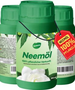 Gardemia Neemöl mit Emulgator, wasser-mischbar – 100% pflanzlich & kaltgepresst