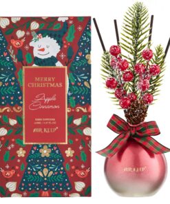 Airkeep Raumduft Apple Cinnamon - Christmas Reed Diffuser Set 150ml für Badezimmer und Wohnraum | Airkeep Christmas Ree