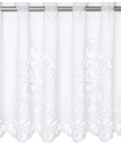 Elbersdrucke Bistrogardine 1129 weiß halbtransparent 60x160 cm für Wohnzimmer und Schlafzimmer 501239