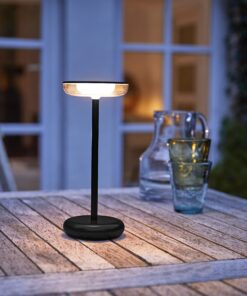 Northpoint LED Akku TischlampeSlim für Zuhause und Ausgang mit 1800 mAh Akku (schwarz)