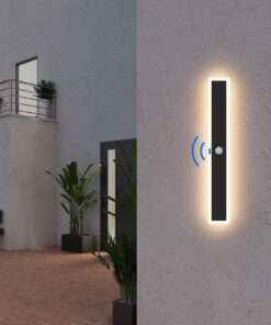 Klighten LED Lange Wandleuchte Außen/Innen Wandlampe, Bewegungsmelder, Warmweiß 3000K, Schwarz Klighten IP65 Outdoor Wa